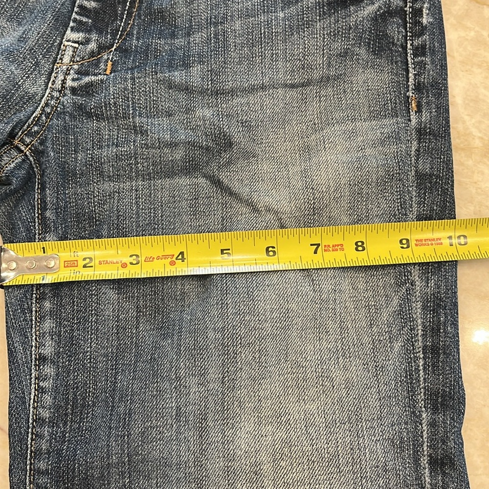 7 For All Mankind “Dojo” Wide Leg Cropped Jeans Medium Wash Size 30 - Picture 8 of 11